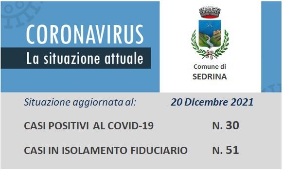 Aggiornamento da ATS Bergamo - COVID19 a Sedrina